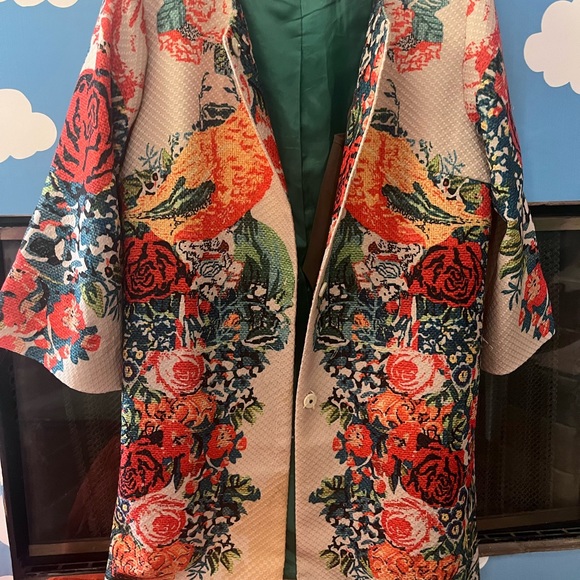 Beautiful colorful Traffic People coat VERY UNIQUE eye catching M - Picture 4 of 4